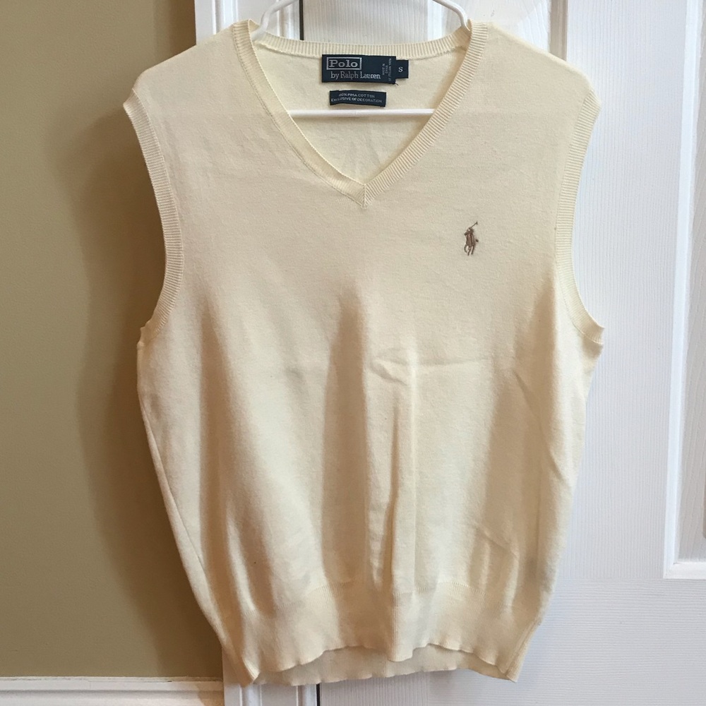 Cotton V-Neck Sweater Vest